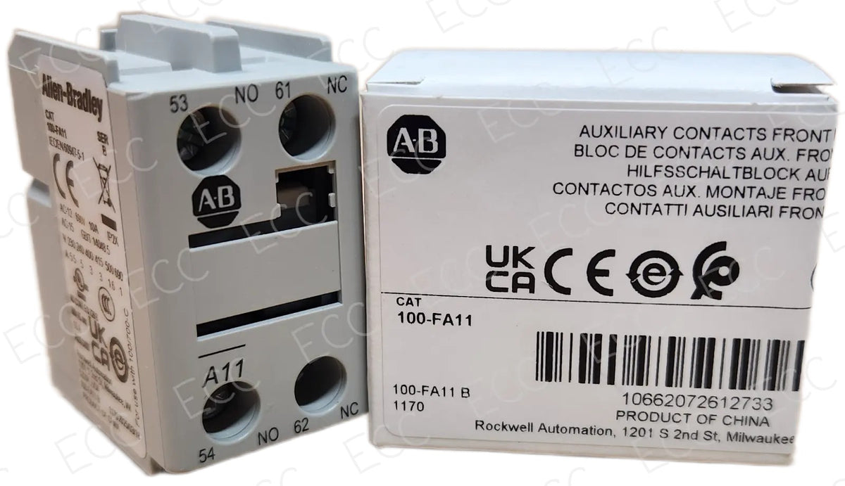 100-FA11 Allen-Bradley Auxiliary Contact 1NO/1NC Front Mount
