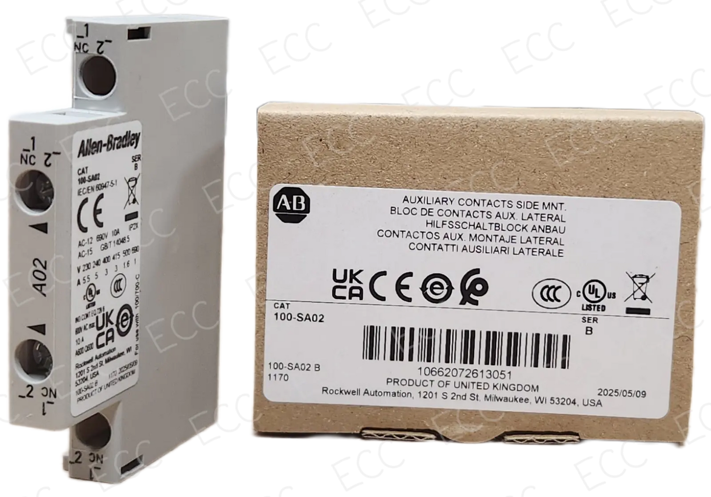 100-SA02 Allen Bradley Auxiliary Contact