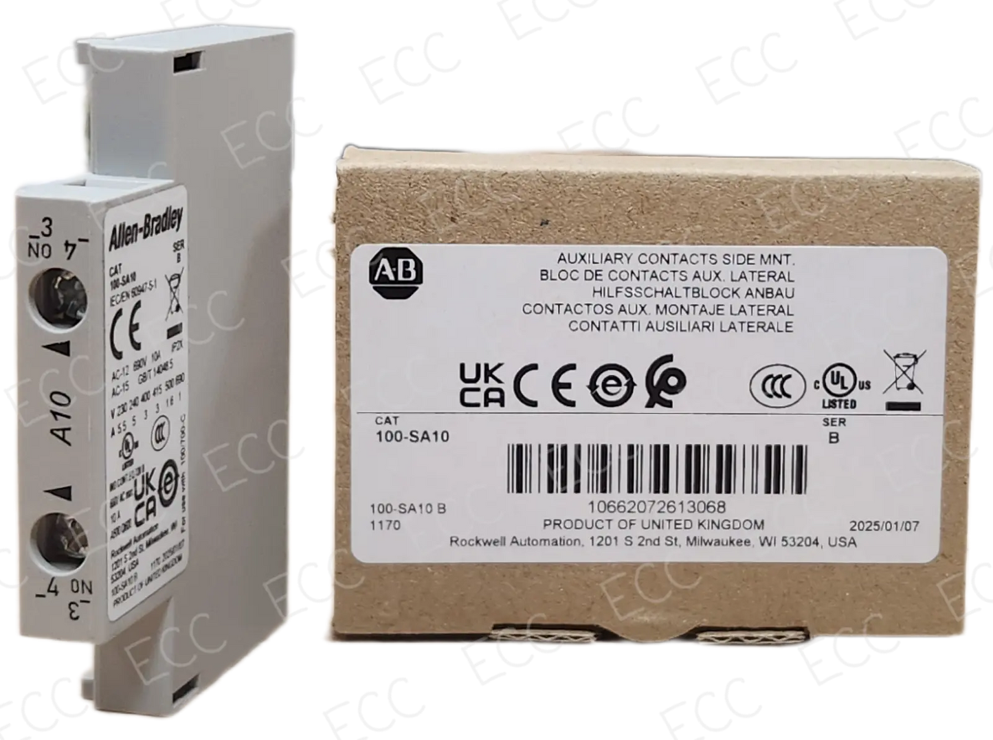 100-SA10 Allen Bradley Auxiliary Contact