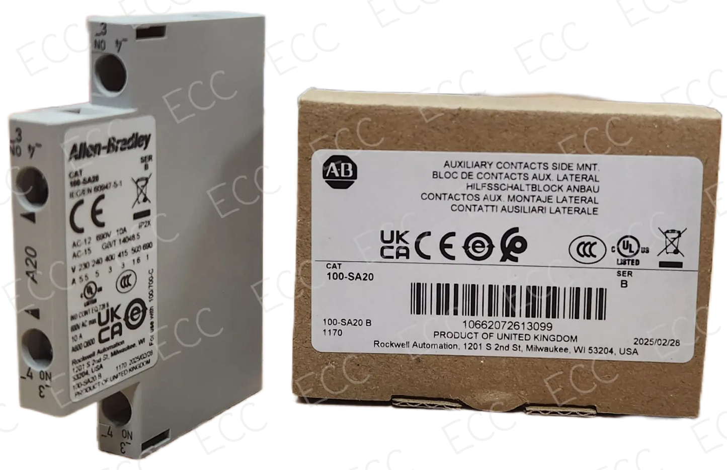 100-SA20 Allen Bradley Auxiliary Contact
