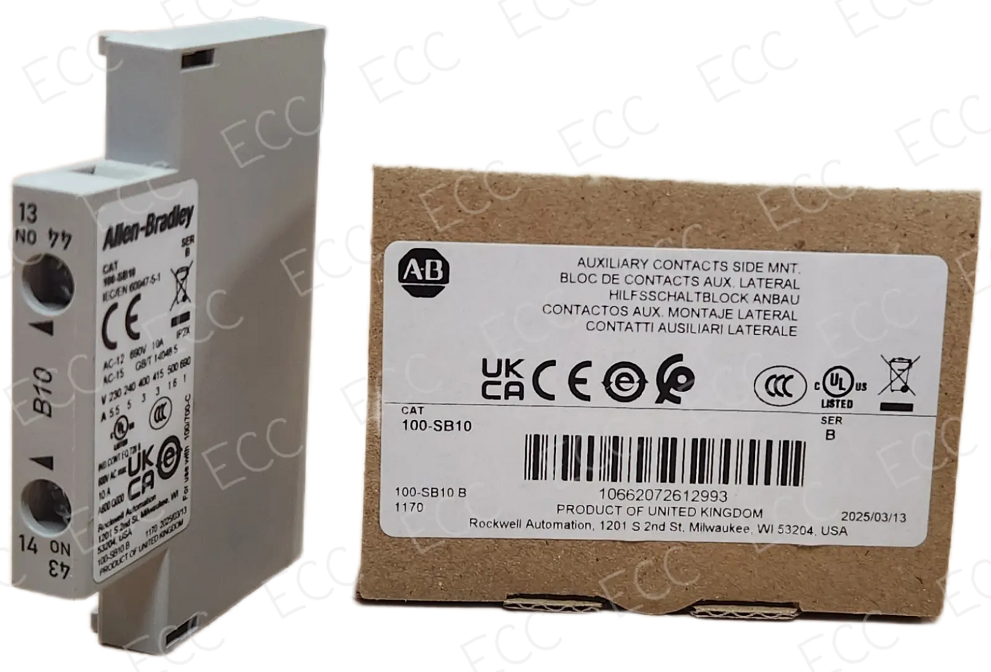 100-SB10 Allen Bradley Auxiliary Contact