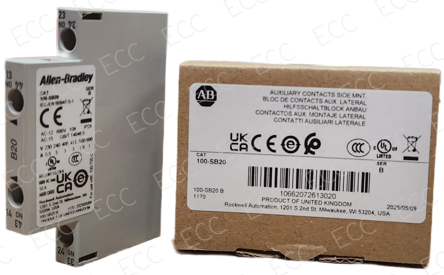 100-SB20 Allen Bradley Auxiliary Contact