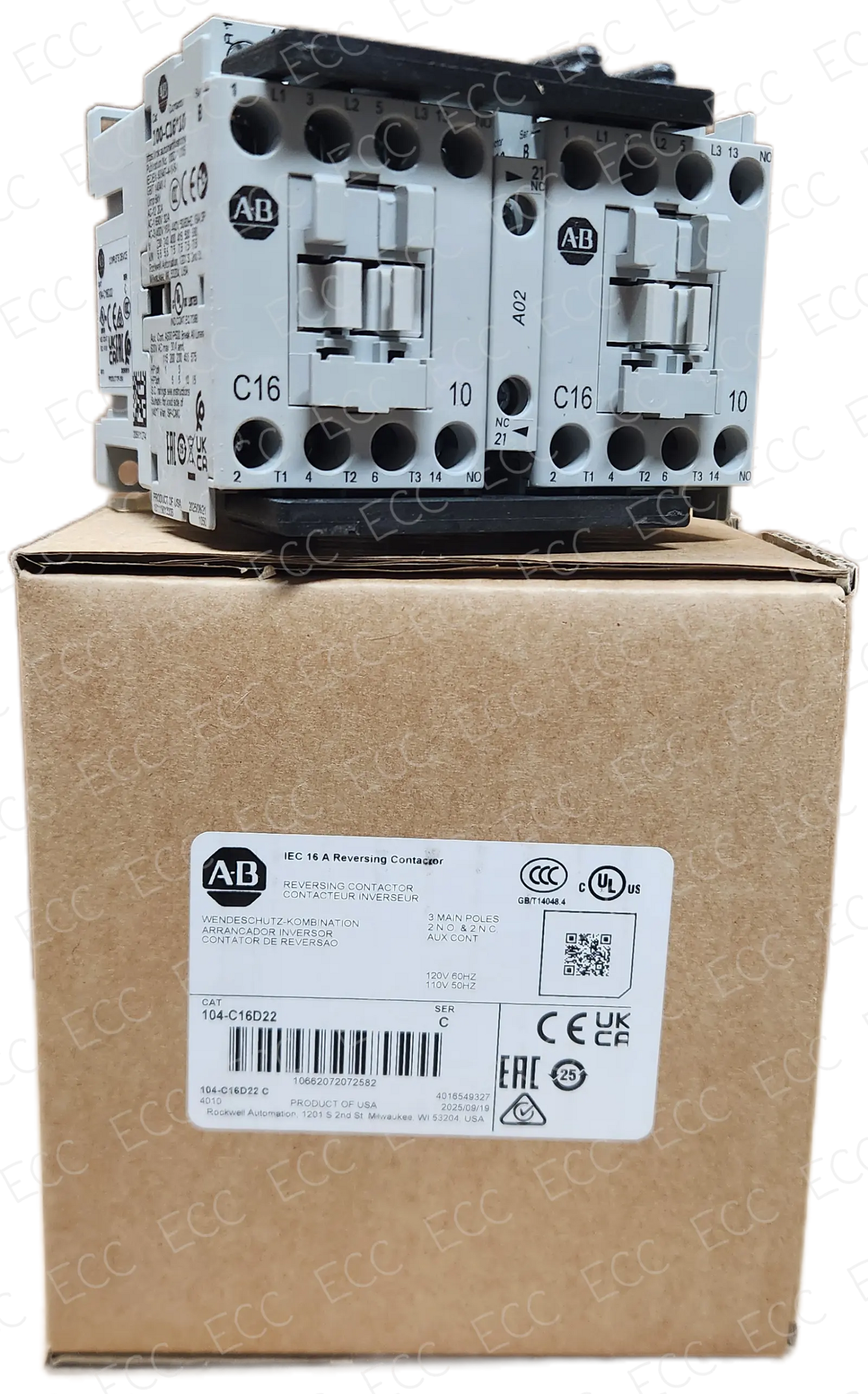 104-C16D22 Allen Bradley Reversing Contactor