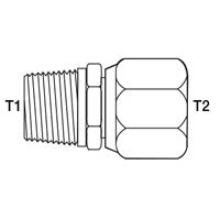 1404 ~ M-NPT / F-NPSM Swivel Straight