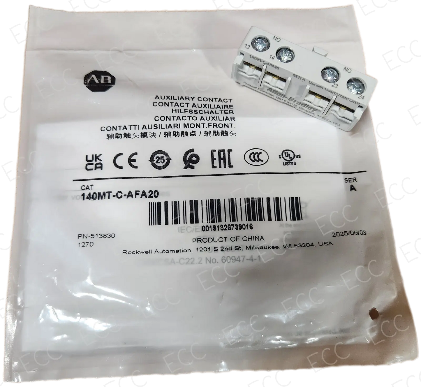 140MT-C-AFA20 Allen Bradley Auxiliary Contact