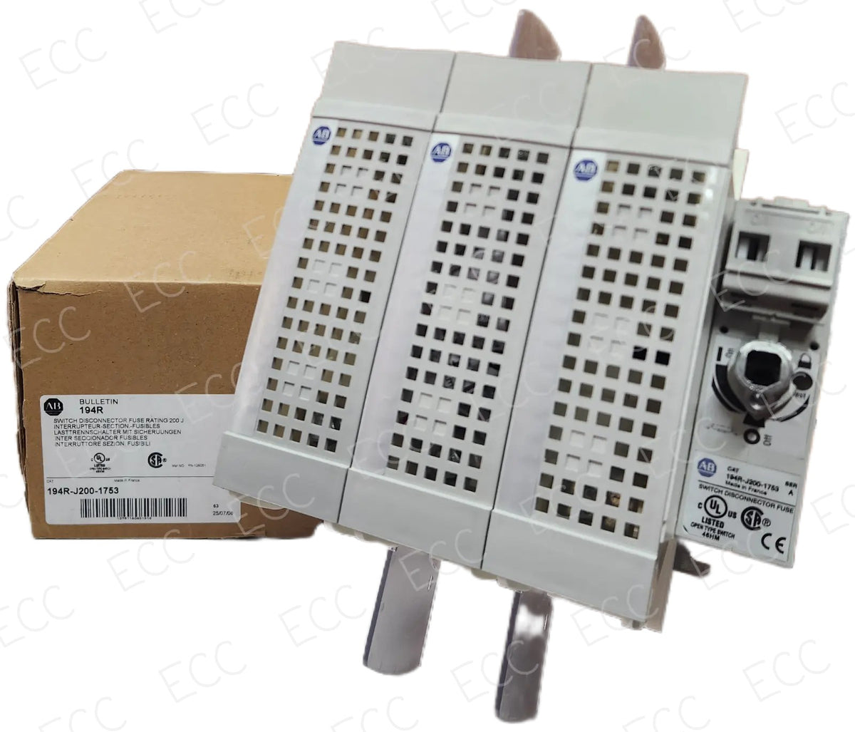 194R-J200-1753 Allen-Bradley 200A Fused Disconnect Switch, Class J, 3-Pole