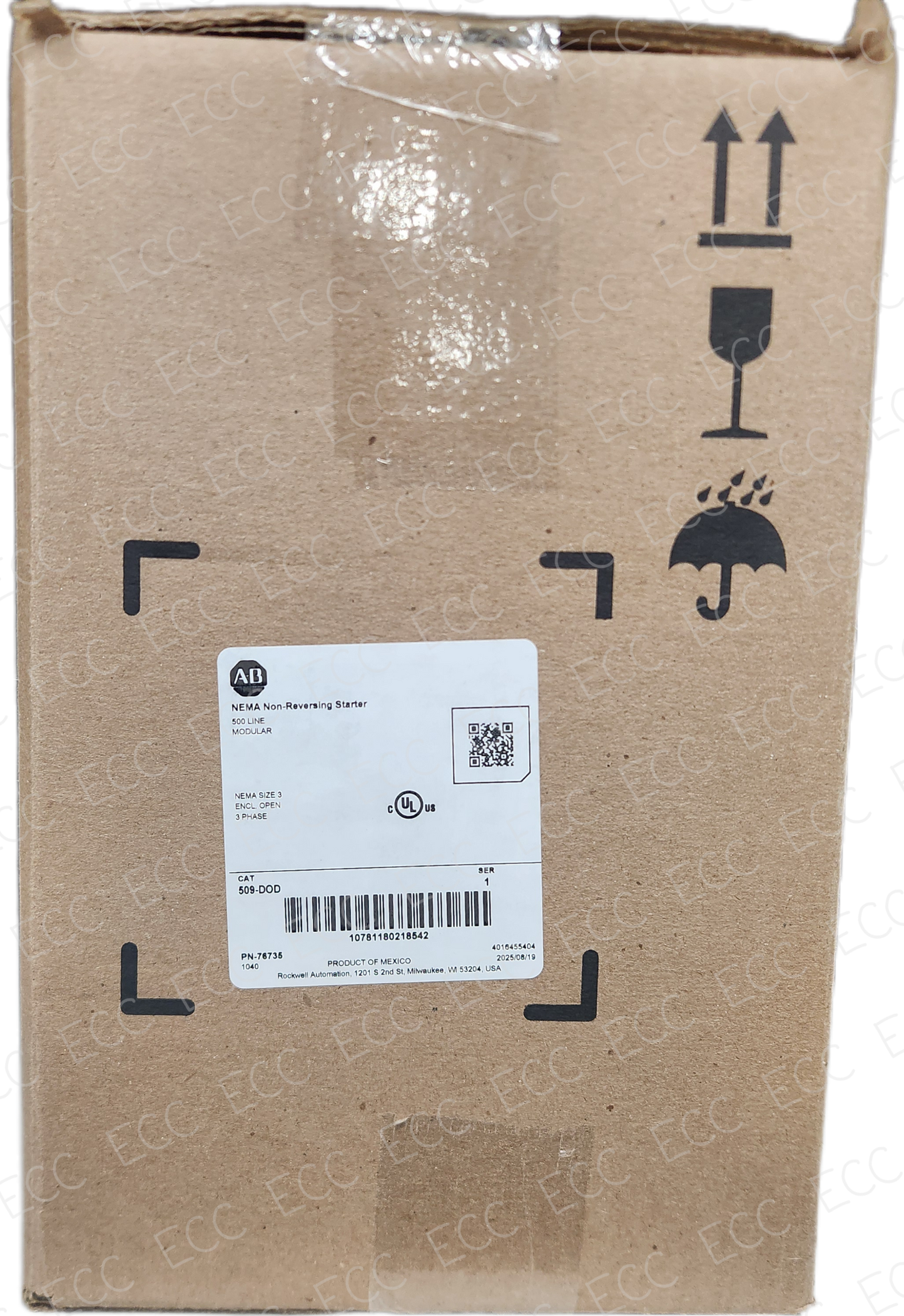 509-DOD Allen Bradley NEMA Non-Reversing Starter