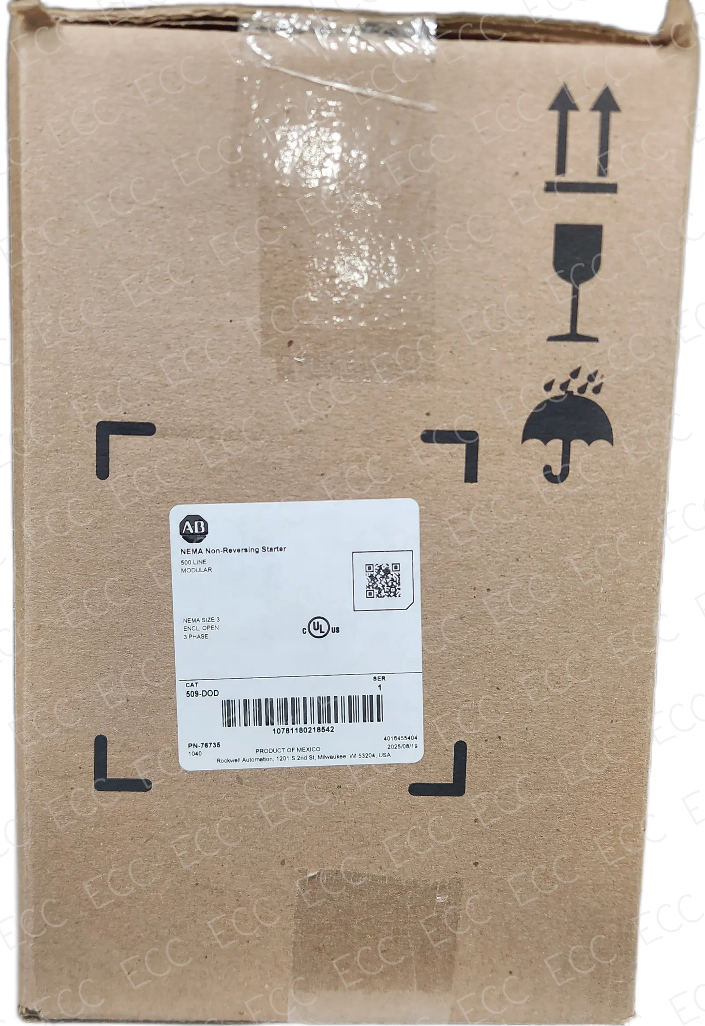 509-DOD Allen Bradley NEMA Non-Reversing Starter