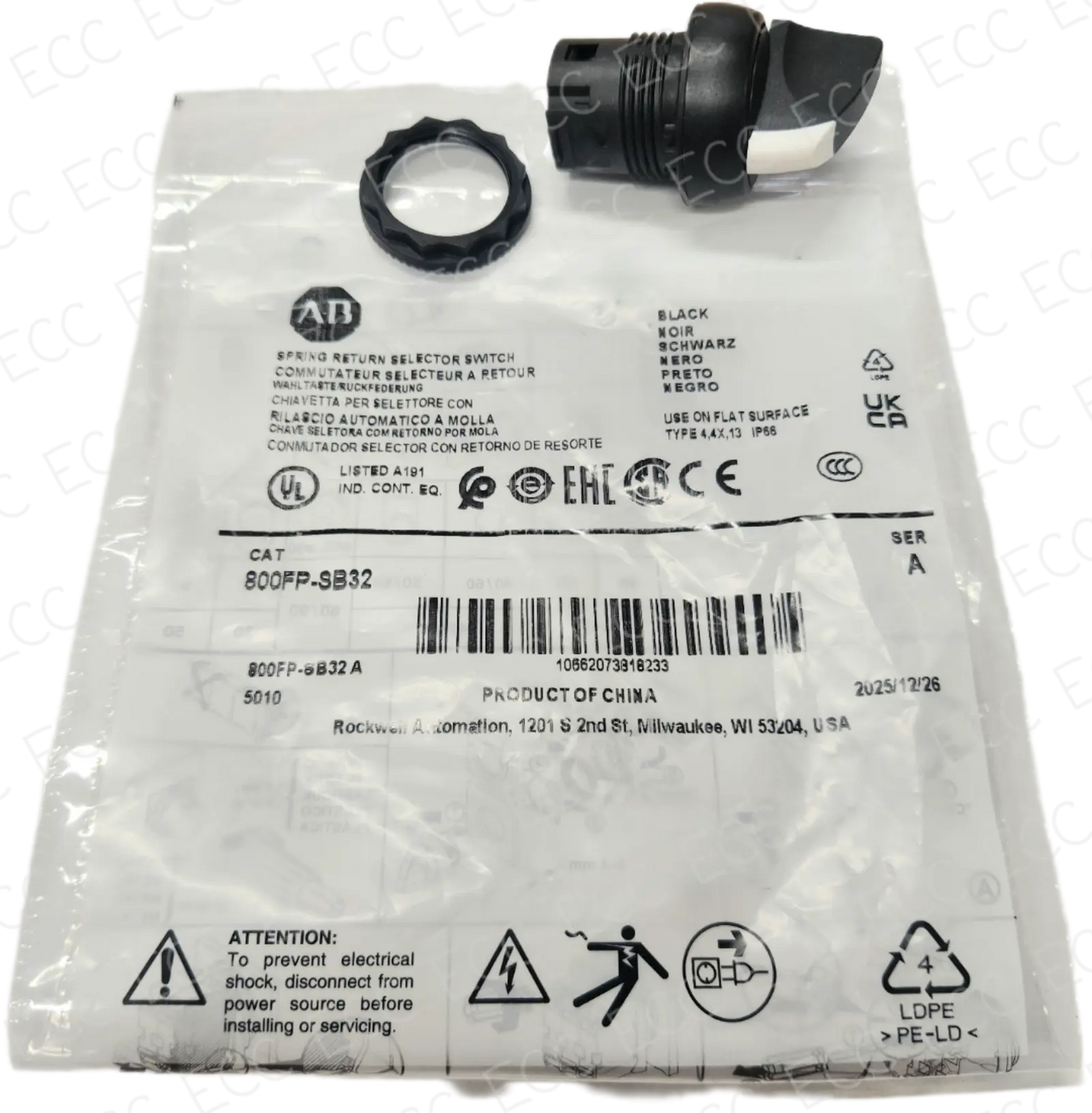 800FP-SB32 Allen-Bradley 22mm Selector Switch