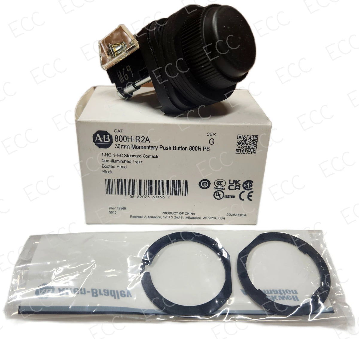 800H-R2A Allen-Bradley 30mm Momentary Push Button