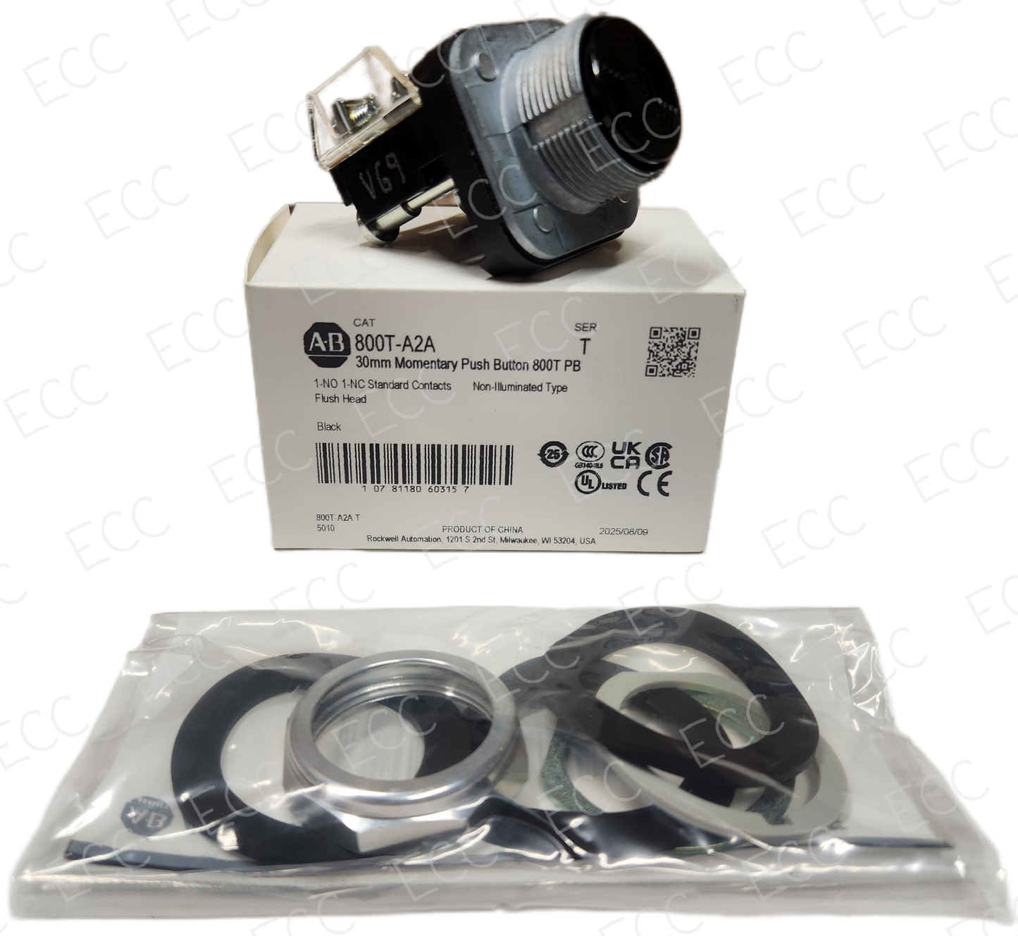 800T-A2A Allen Bradley 30mm Momentary Push Button