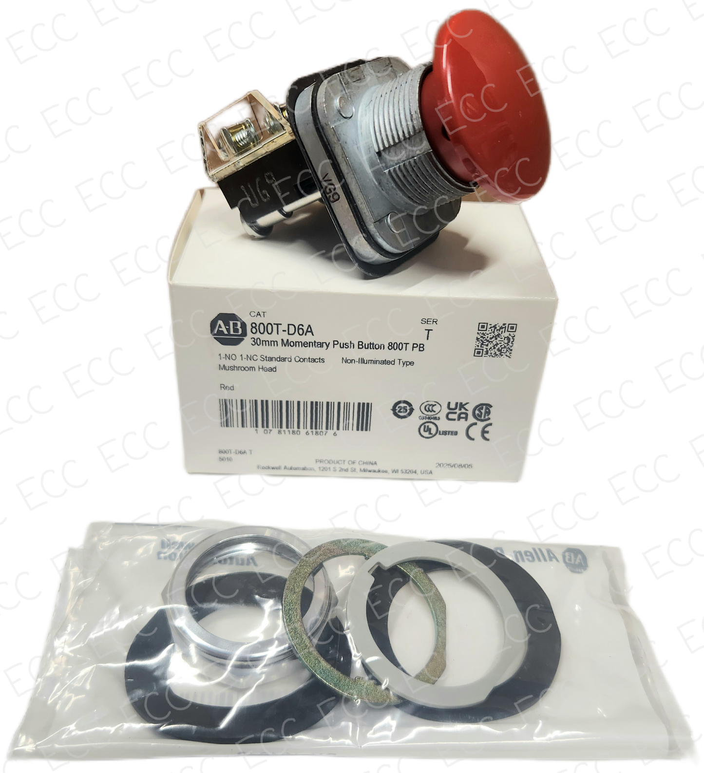 800T-D6A Allen Bradley 30mm Momentary Push Button