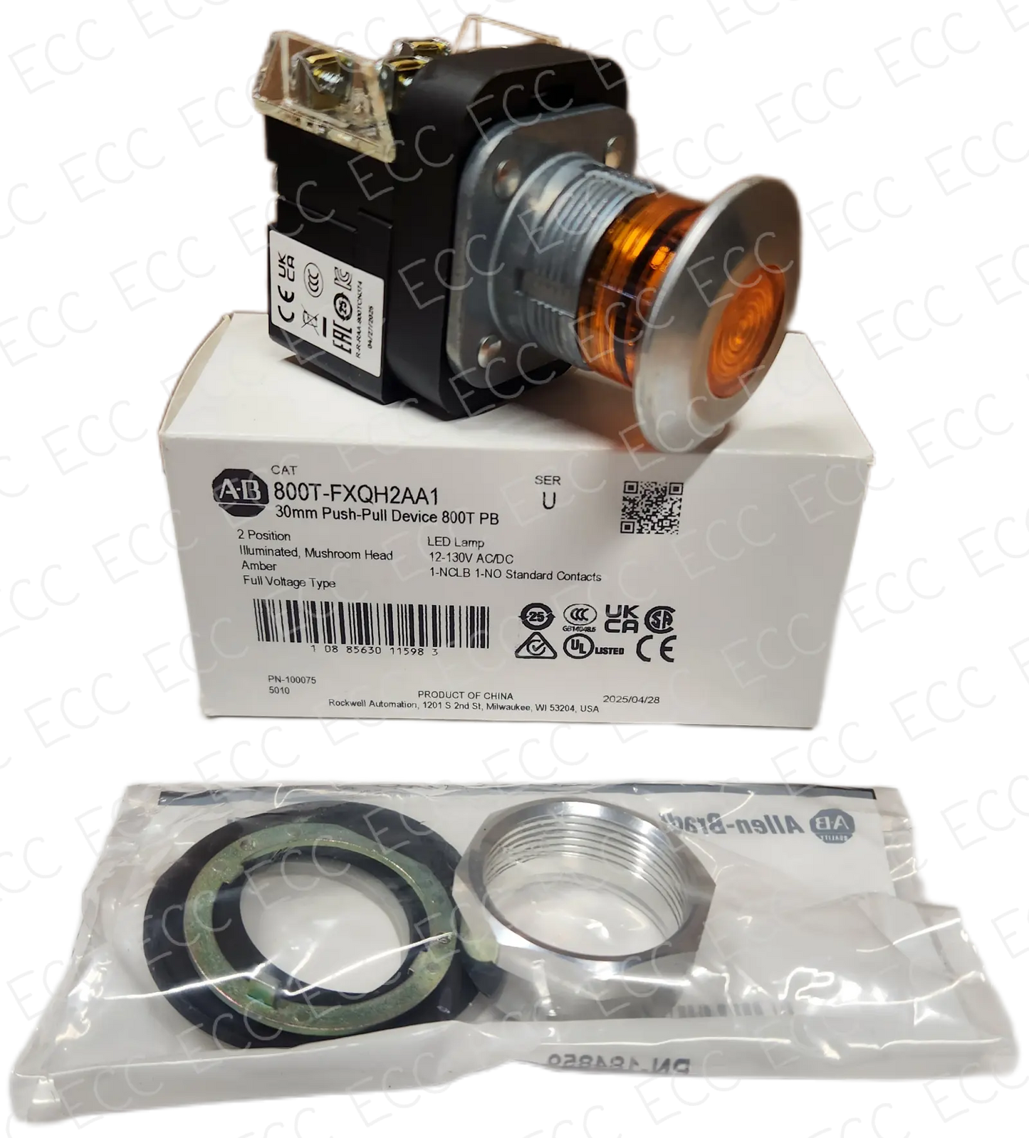 800T-FXQH2AA1 Allen Bradley 30mm Push-Pull Device