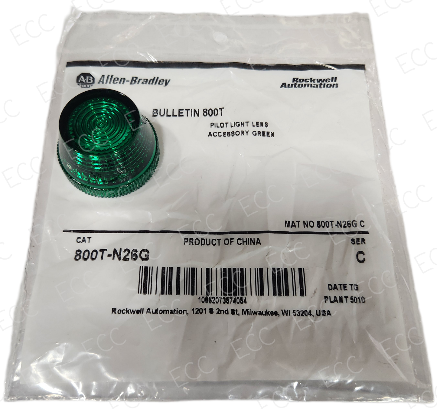 800T-N26G Allen Bradley Pilot Light Lens - Green