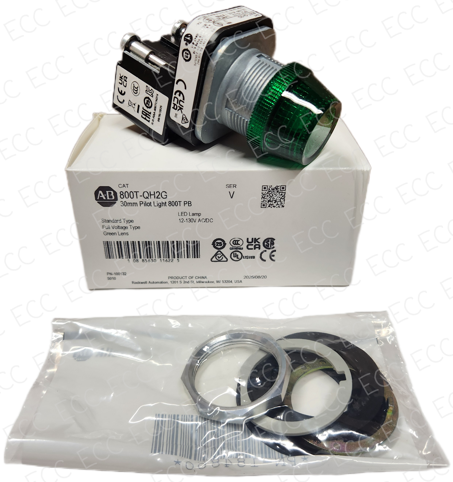 800T-QH2G Allen Bradley Pilot Light - Green