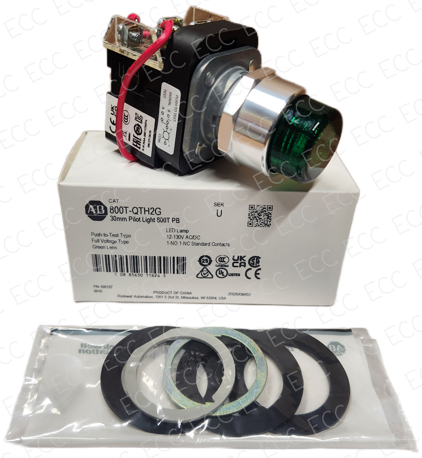 800T-QTH2G Allen Bradley Pilot Light - Green