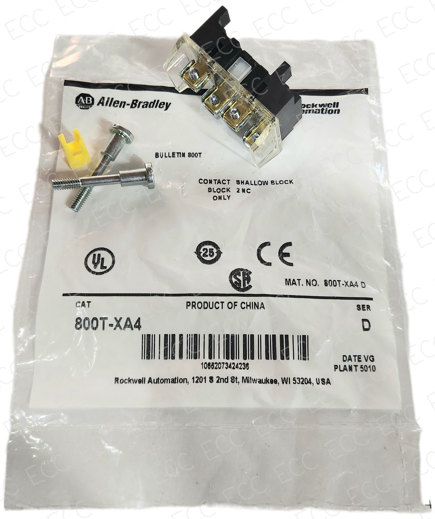 800T-XA4 Allen Bradley Contact Block