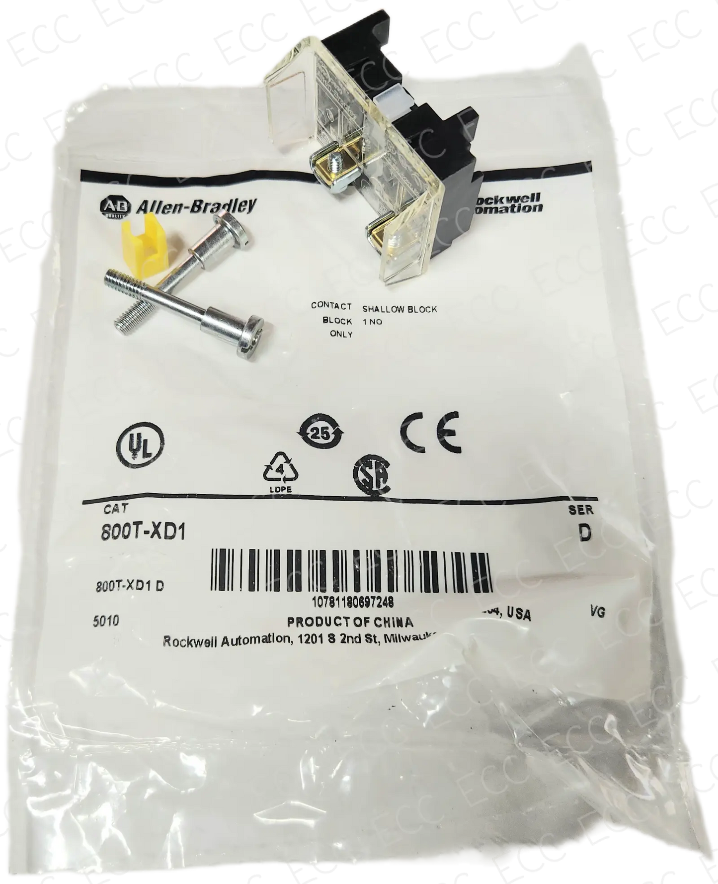 800T-XD1 Allen Bradley Contact Block