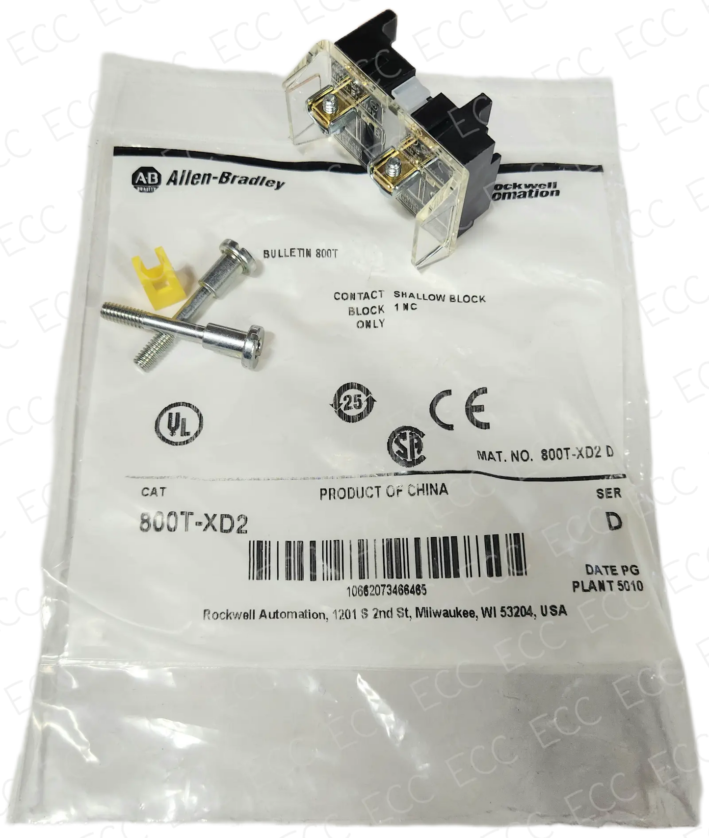 800T-XD2 Allen Bradley Contact Block