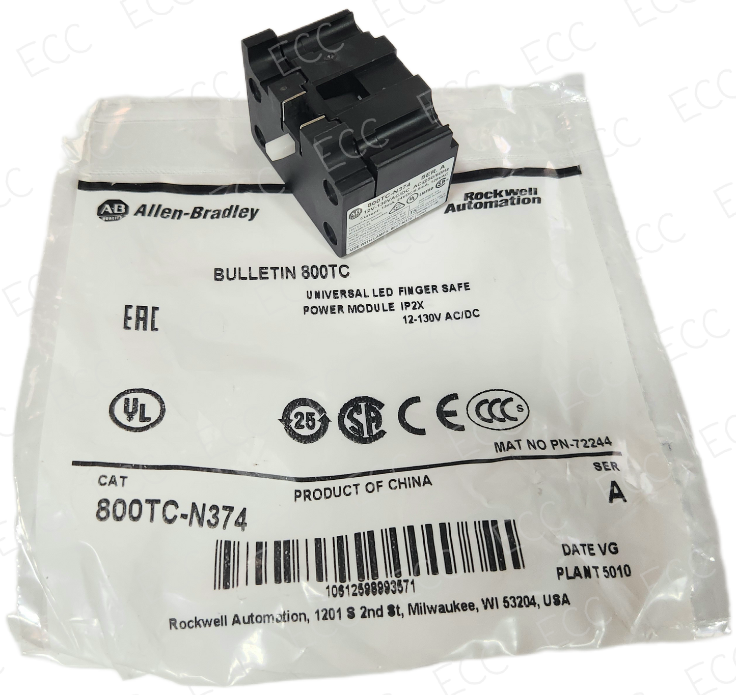 800TC-N374 Allen Bradley Finger Safe Power Module