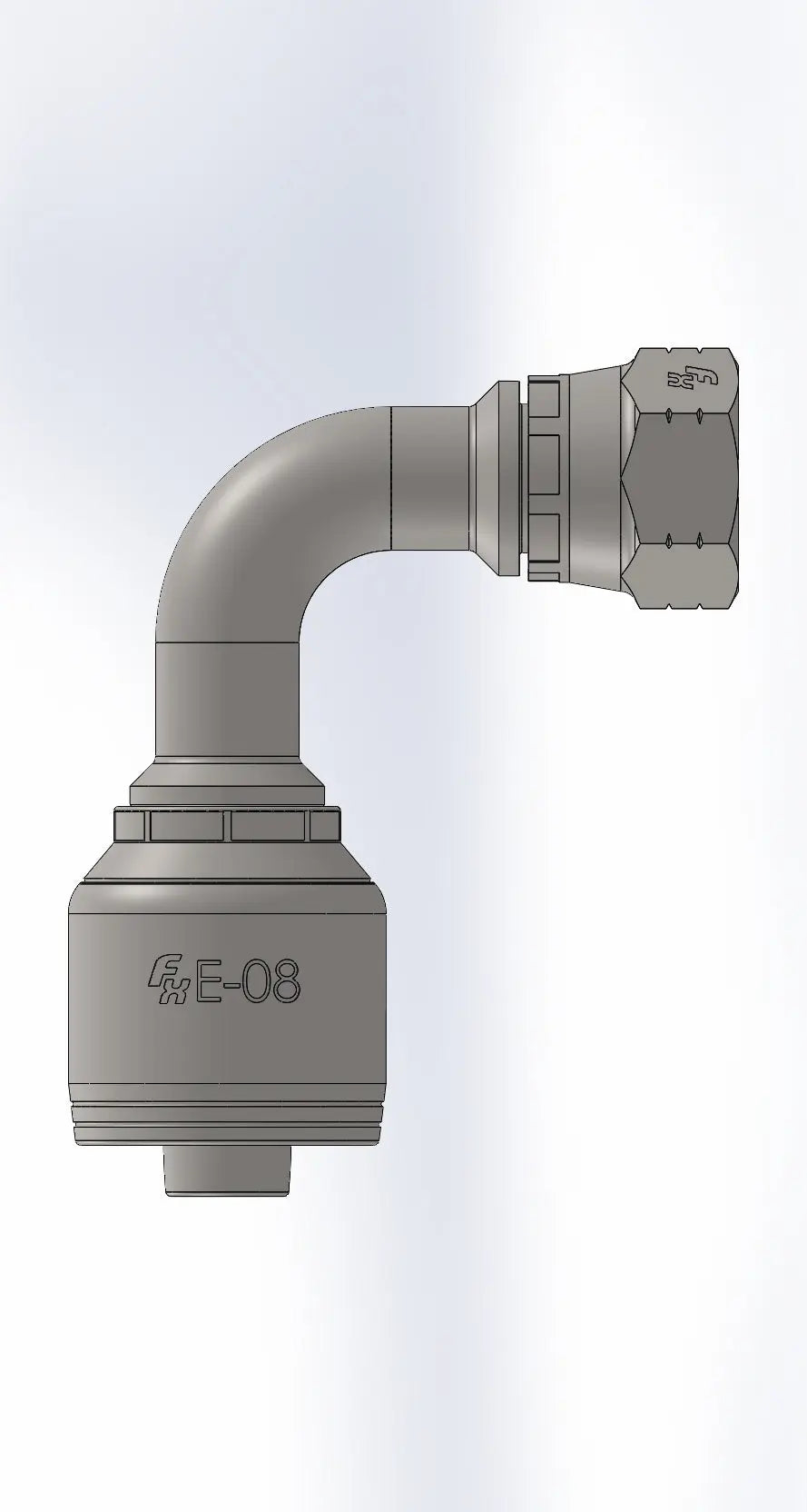 FJ90M – Female JIC Swivel Crimp, 90° Elbow Medium Drop