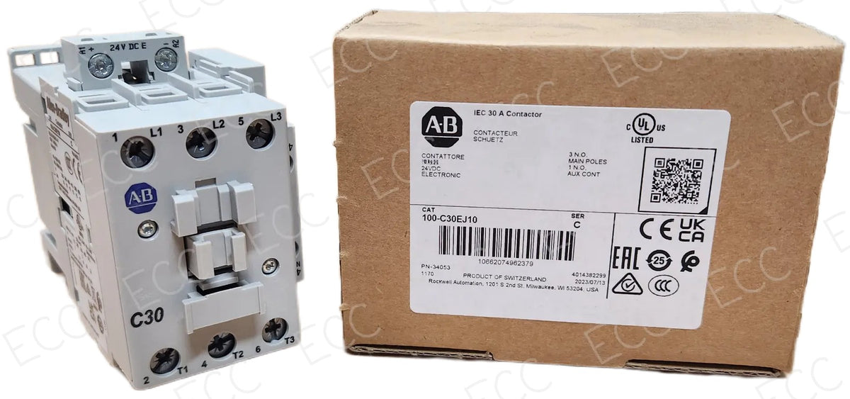 100-C30EJ10 Allen-Bradley 30A IEC Contactor 24V DC Coil