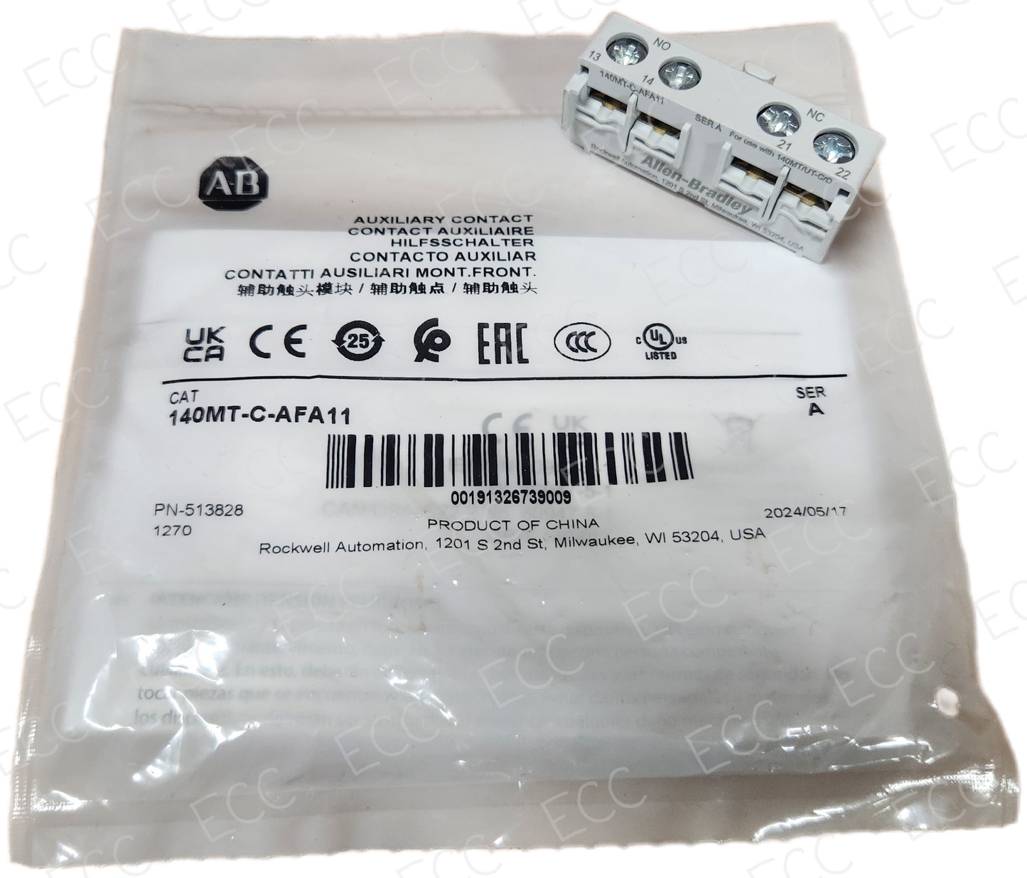 140MT-C-AFA11   Allen Bradley Auxiliary Contact
