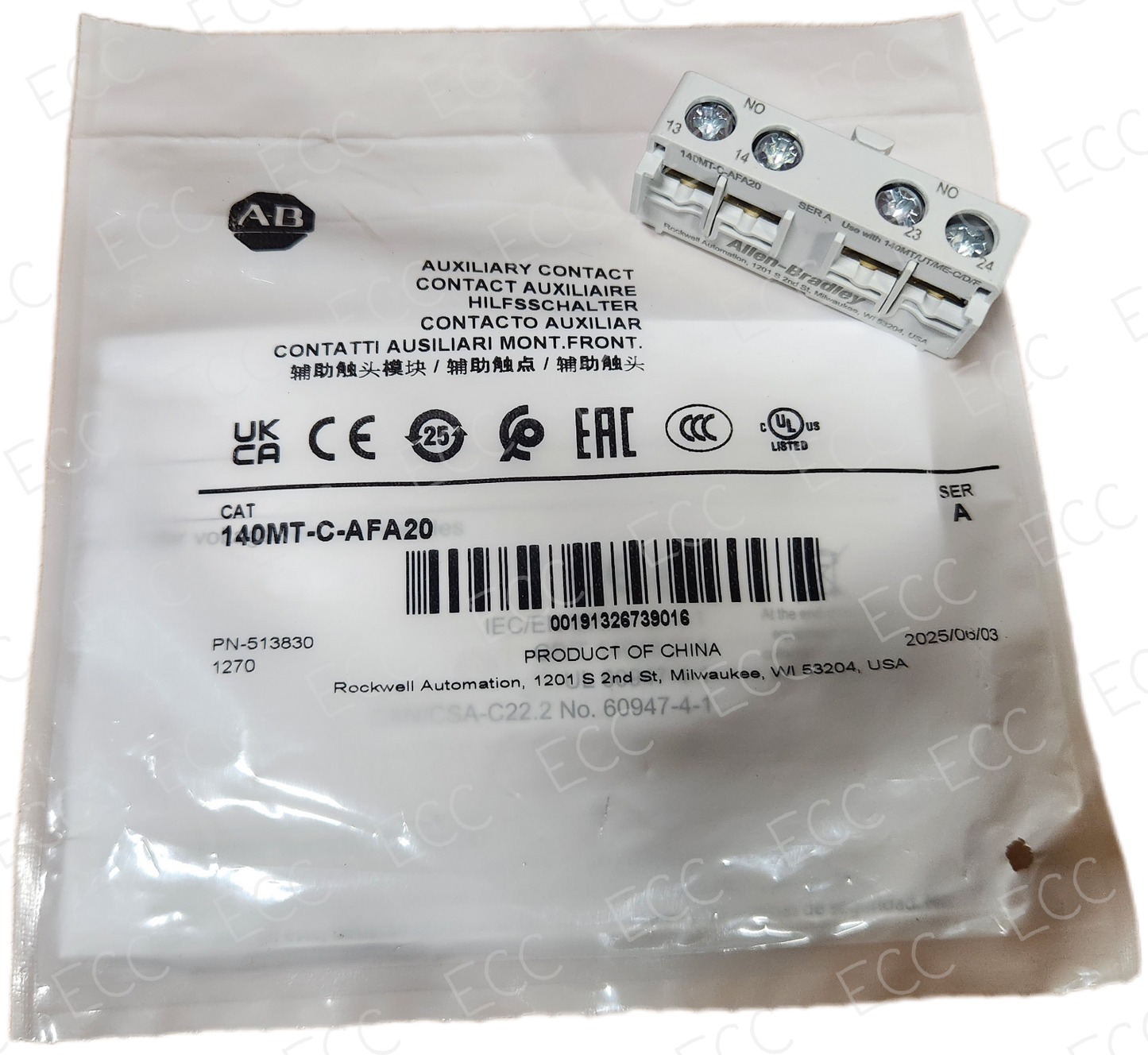 140MT-C-AFA20   Allen Bradley Auxiliary Contact