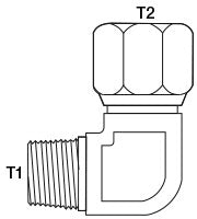 1501 ~ M-NPT / F-NPSM Swivel 90°