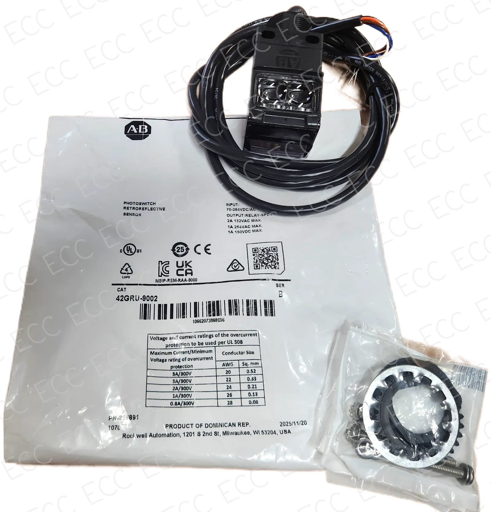 42GRU-9002   Allen Bradley Photoelectric Sensor   East Coast Compactor, Corp.