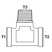 5604 ~ F-NPT / F-NPT / M-NPT Branch TEE