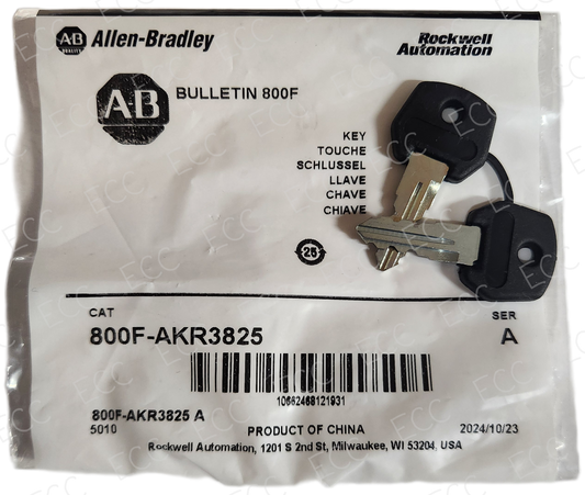 800F-AKR3825   Allen Bradley Key #3825