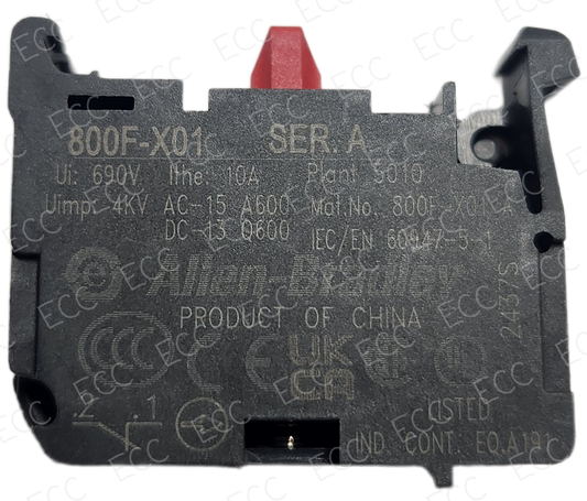 800F-X01   Allen Bradley Contact Block, NC