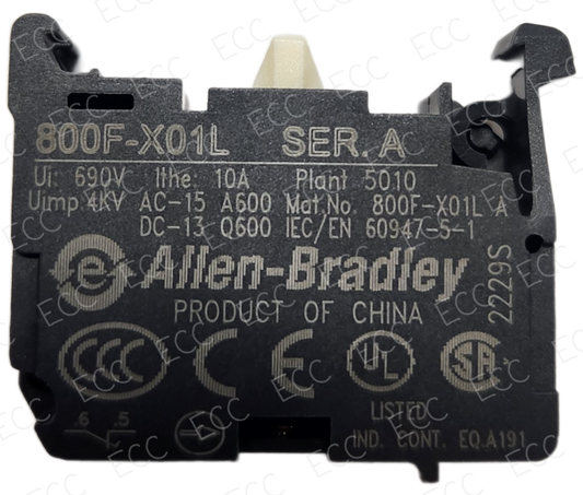 800F-X01L   Allen Bradley Contact Block, NCLB