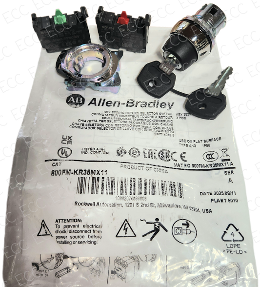 800FM-KR35MX11   Allen Bradley 22mm Key Selector Switch