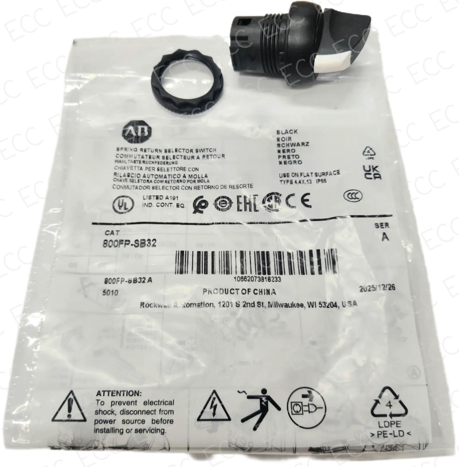 800FP-SB32 Allen-Bradley 22mm Selector Switch