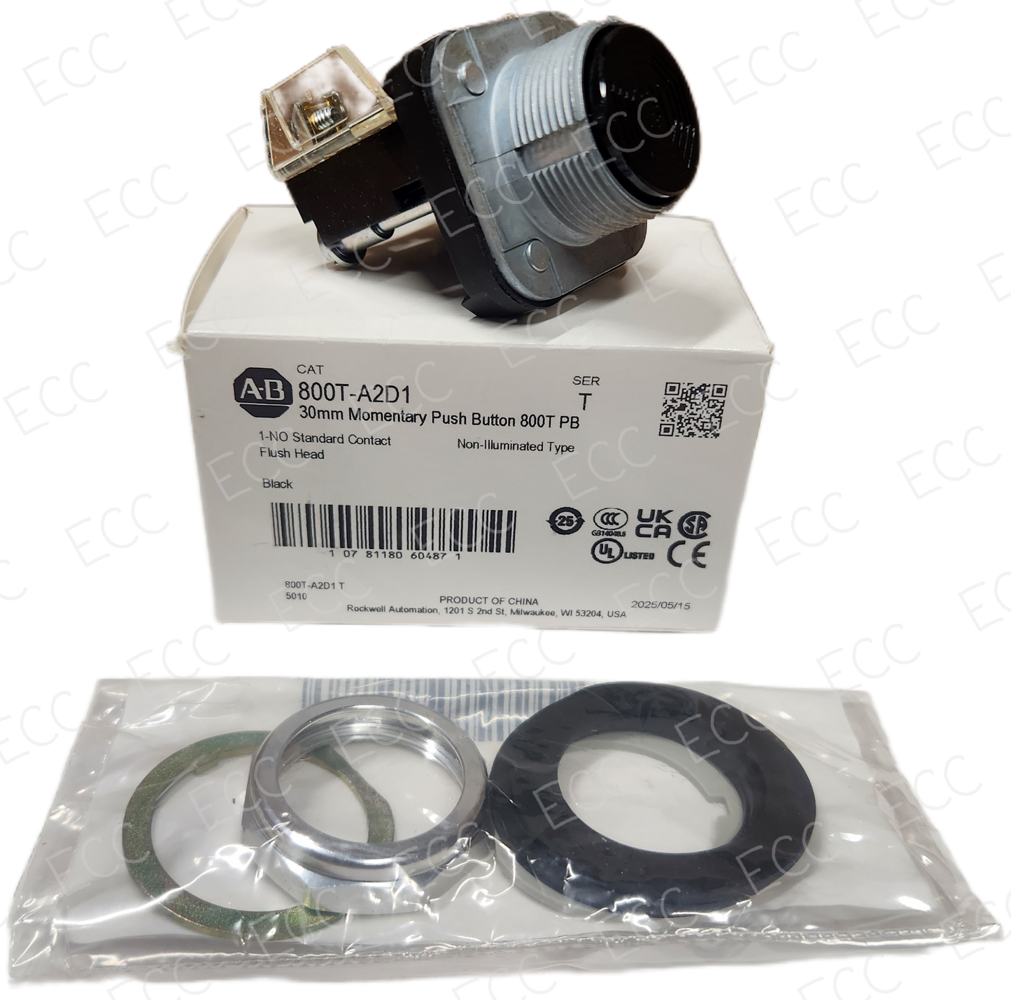 800T-A2D1   Allen Bradley 30mm Momentary Push Button