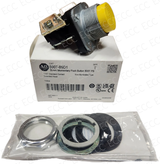 800T-B9D1   Allen Bradley 30mm Momentary Push Button   East Coast Compactor, Corp.