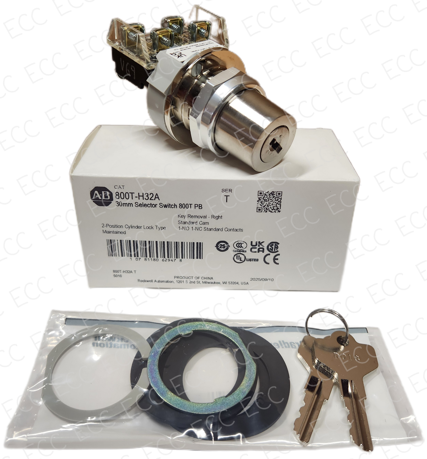 800T-H32A   Allen Bradley 30mm Key Switch