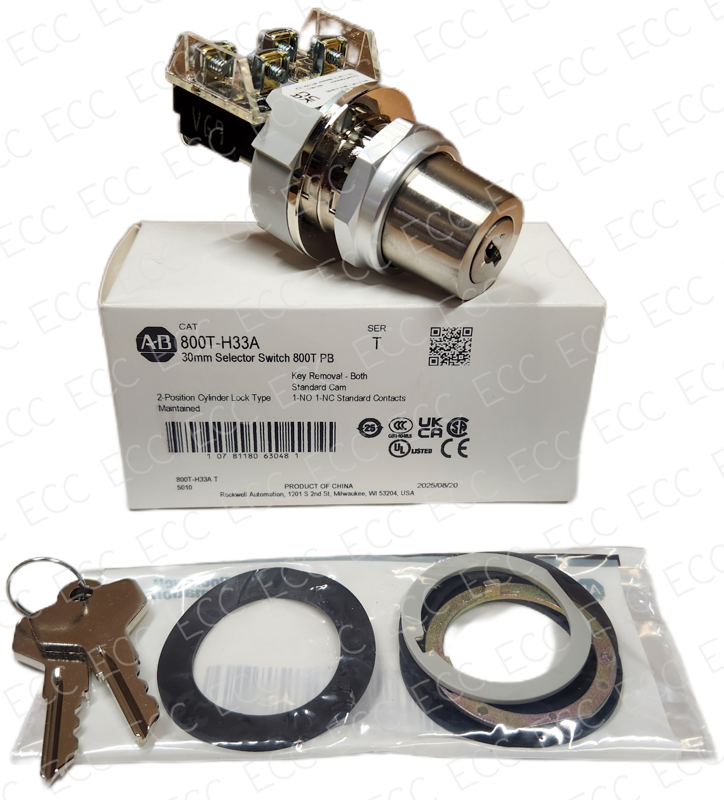 800T-H33A   Allen Bradley 30mm Key Switch