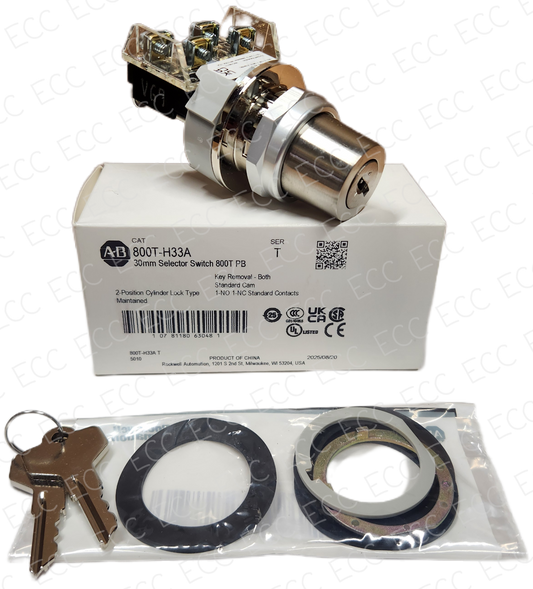 800T-H33A   Allen Bradley 30mm Key Switch