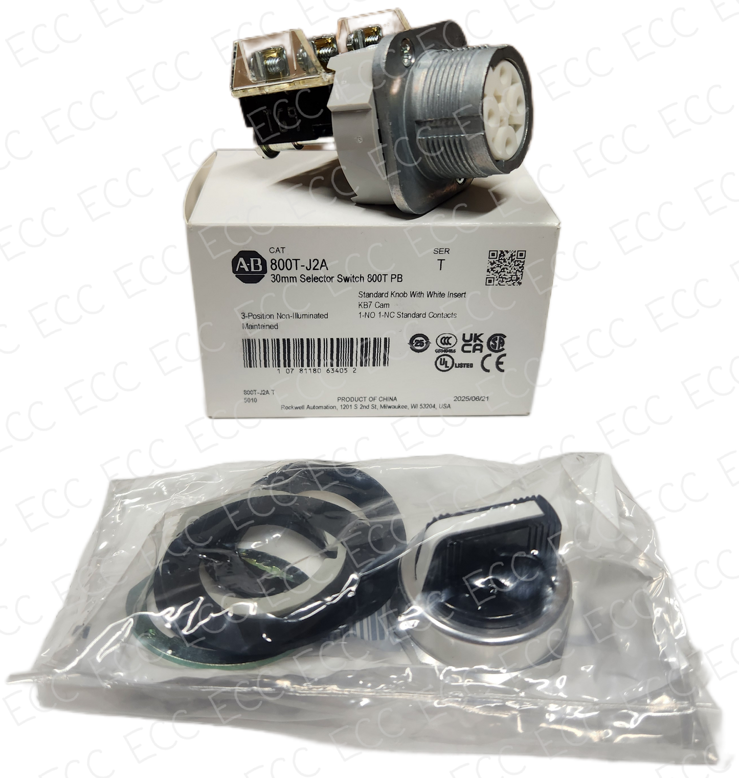 800T-J2A   Allen Bradley 30mm Selector Switch