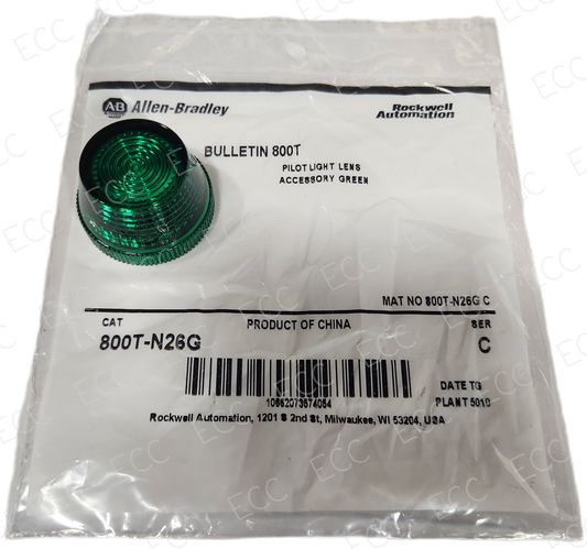800T-N26G   Allen Bradley Pilot Light Lens - Green
