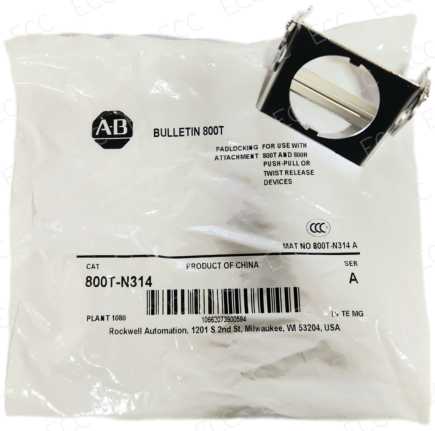 800T-N314   Allen Bradley 30mm Padlocking Attachment