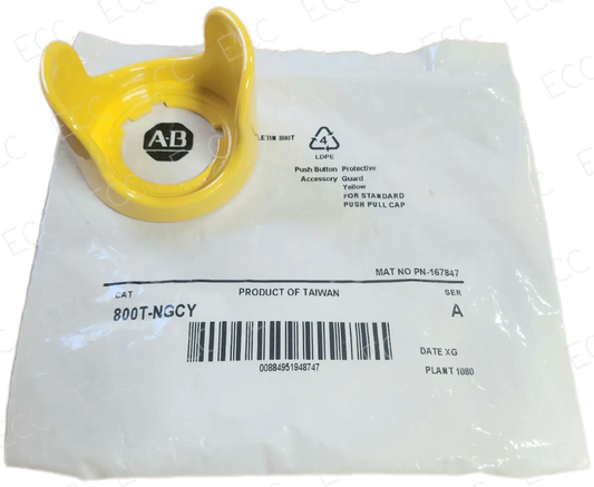 800T-NGCY   Allen Bradley 30mm Protective Guard, Yellow  