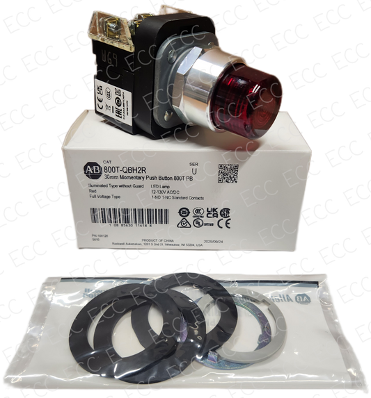 800T-QBH2R   Allen Bradley Momentary Push Button - Illuminated