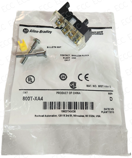 800T-XA4   Allen Bradley Contact Block