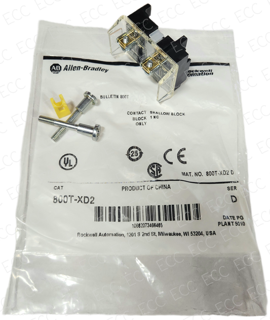 800T-XD2   Allen Bradley Contact Block