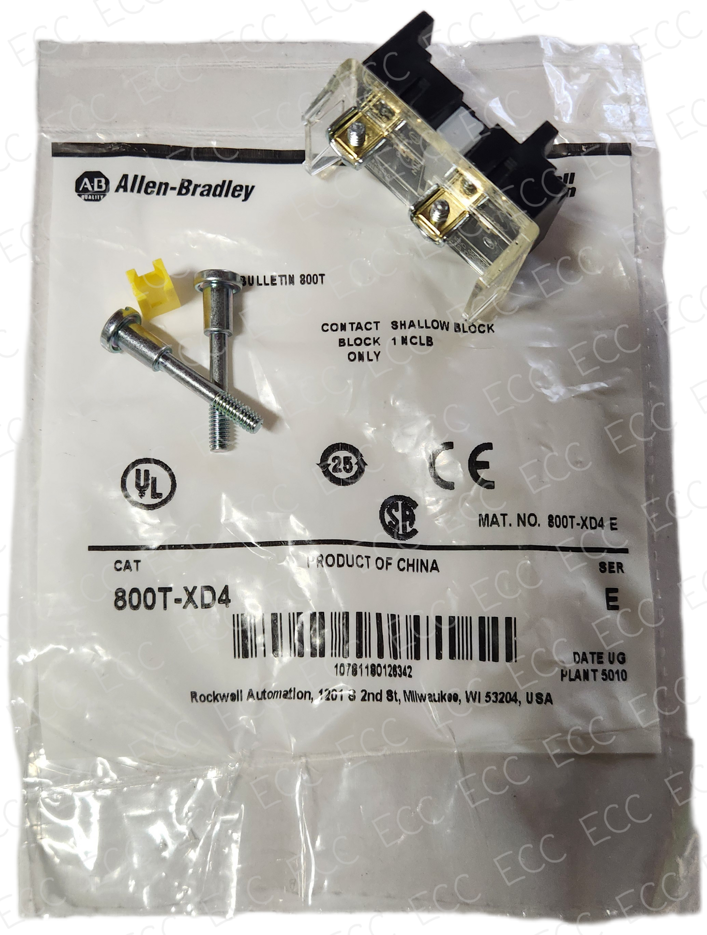 800T-XD4   Allen Bradley Contact Block