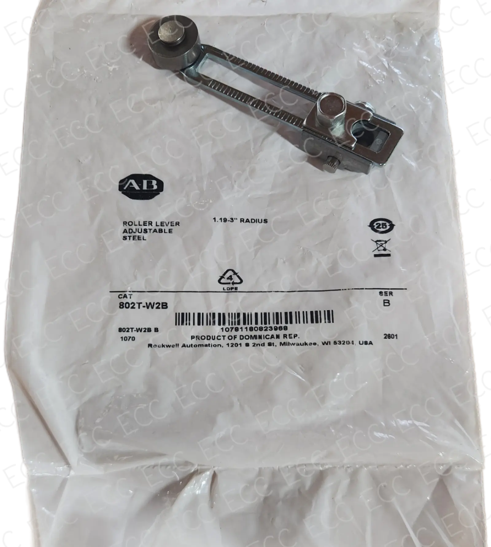 802T-W2B   Allen Bradley Limit Switch Lever   East Coast Compactor, Corp.